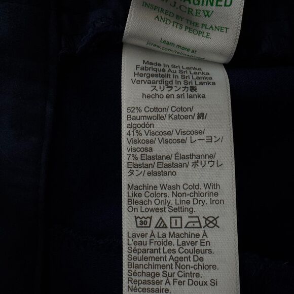 J. Crew 2022 Kelsey Flare Crop Pant Navy Blue Women's Size 8 - Picture 5 of 8